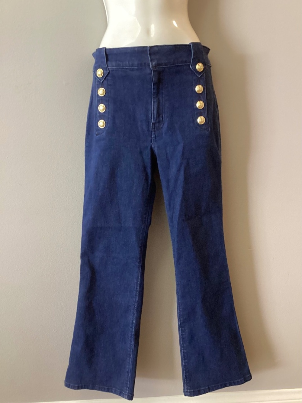 Derek Lam 10 Crosby Robertson mid rise cropped sailor jeans